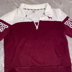 PINK zip up pull-over